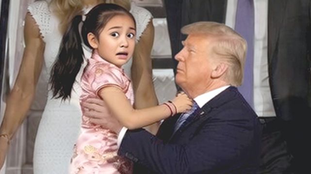 Fejki z Trumpem po wizycie w Chinach