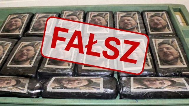 Fałsz: Rumuńscy celnicy przechwycili paczki z kokainą i portretem Zełenskiego